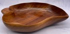 Vintage House Of Kalai Koa Wood Hawaii Leaf Shape Bowl Dish Tray