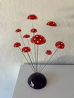 Retro Atomic Vtg Style Lucite Acrylic Resin Amanita Mushroom Sculpture Mcm