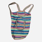 Baja Mexican Textile Woven Backpack Stripes Multi Color Aztec Very Durable Lg