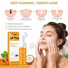 Turmeric Facial Cleanser With Brush  Foaming Face Wash With Rose Water 