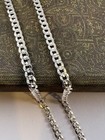 925 Solid Sterling Silver Cuban Link Men s Women s 4mm Chain Necklace