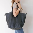 Large Black Leather Tote Bag Womens Oversized Slouchy Shoulder Bag Work Handbag
