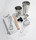 10 Pc  Home Bartender Cocktail Mixing Set Bar Tools   Accessories Kit Bottles