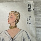 Vintage 1950s Simplicity Designer Pattern 8260 Dress Full Skirt -bust 36 Size 18