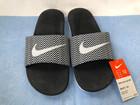 Nike Kawa Print Slides Sandals Flip Flop women Sz 10 black white Shoe 882693-001