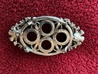 Vintage Silver Lipstick Makeup Holder With  Faux Rhinestones