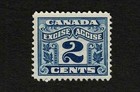 Canada 1915 - 2c Blue Excise Tax Revenue Stamp Vf-xf Mint Ng Mng