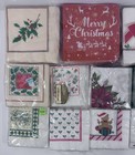 Christmas Paper Napkins Lot Of 13 Packages Vintage New