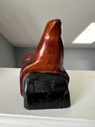 Vintage Wooden Sea Lion Or Seal Sculpture Hand Carved Beautiful Decor
