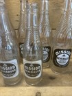 Vintage Mission Beverages Soda Bottle 7   10 Oz Pop Clear Glass Lot Of 7