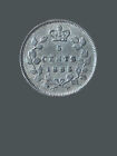 1885 Canada 5 Cents  large 5  Silver Coin - Vf   very Fine  Condition
