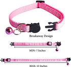 Cat Collar With Bell 4 Pack Durable Breakaway Adjustable Reflective Cat Collars