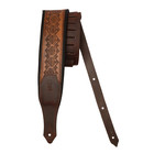 Celtic Designer Handmade Brown Leather Guitar And Bass Strap