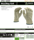 12 Pr  White Cotton Blend String Knit Protective Work Gloves Glove Liners Large