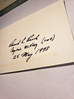 Edward Beach Signed Autographed 3x5 Card  Navy Cross Ww2 Run Silent Run Deep