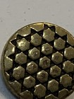 Antique Victorian edwardian Geometric Star Brass Button