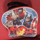 Marvel Avengers Assemble Preloved Lunch Box Zips Mesh Side Pockets 7   x 3    X9 