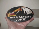Vintage Rca Radio Tv Dealer Porcelain Metal Sign Tube Repair Service Nipper Dog