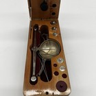 Vintage West Germany Balance Scale Portable Jeweler Weights Wooden Box Base