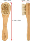 Facial Cleansing Brush  Wooden Handle Face Cleaning Brush Manual Skin Care Brush