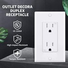 50pack Outlet Socket  Decora Duplex Receptacle 15 Amp  125 Volt Tamper Resistant