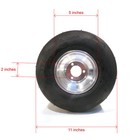  pack Of 4  Tubeless Slick Tire 11x6 00-5 With Aluminum Rim For Drift Trike Bike