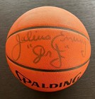 Julius Erving Dr  J Autographed Spalding Nba Basketball Beckett Authenticated
