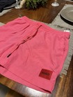 Hugo Men s Pink Swim Shorts Mesh Lining Elastic Waist Drawstring Back Pocket L