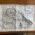 Rare 18th Century Map Of St Christopher   St Kitts By Herman Moll 1739 Dublin