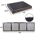 Dog Gate Indoor Freestanding 4 Panel 24  Pet Gate Foldable Dog Fence For Stairs 