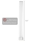 Coospider-repta 2 Pack 36 Watts Uv Bulb 16 5 36w  16 5 Inch  2 Pack  Clear