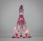 Clearware Pink Huso Sitting Draft  Breyer Stablemate Sized 1 32