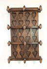 X-large  33  New England 19th C  Maple Sugar Candy Mold Hearts Folk Art Antique