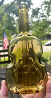 Beautiful Yellow Colored Violin Flask Hand Blown 1910 s Era Decorative L  k