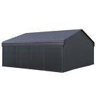 20 X20 Ft Outdoor Carport Heavy Duty Gazebo Garage Car Shelter Shade W  Sidewall