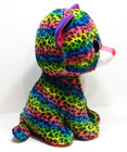 Ty Beanie Boos  dotty   The Rainbow Leopard Large 17 In  Toy Plush Glitter Eyes 