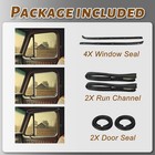 For Chevy Gmc Truck Front Door Window Run Sweep Felts Weatherstrip Seal Kit Set
