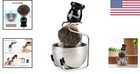 Luxurious Pure Badger Shaving Brush Set With Wood Handle   Stainless Steel Stand