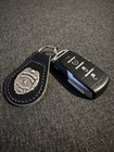 Handmade Leather Police Keychain keyfob