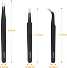 3pcs Precision Tweezers Set  Upgraded Anti-static Stainless Steel