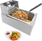 Commercial Deep Fryer 6l  Electric Deep Fryers  Stainless Steel Oil Fryer 2500w