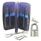 24pcs Stainless Steel Professional Key Extractor Remover Training Tools Set