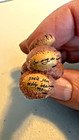 2  Little Gem Miniature Collectible Handmade Signed Teddy Bear By Chu-ming Wu