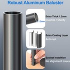 25 Pack 26   Aluminum Deck Balusters  Ultra Thick Round Deck Spindles With Conne