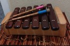 Vintage Wooden Xylophone Dark   Light Wood W  Noise Maker Hand Instruments