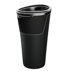 Leakproof Car Trash Can mini Car Trash Bin For Suv And Black Leather