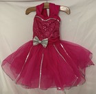 Nib  Hot Pink Ballet Tap Dance Costume Med Child Size 10-12 Weissman