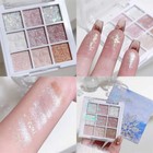 Snow Sequin 9-color Eye Shadow Palette Glitter Snowflake Diamond White Eye Shado