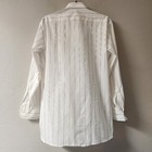 Christian Dior Plus De Coton Dress Shirt White Striped Mens Size 16 Classy