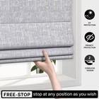 Lazblinds Cordless Roman Shades For Windows  39  W    60  H  Light Grey